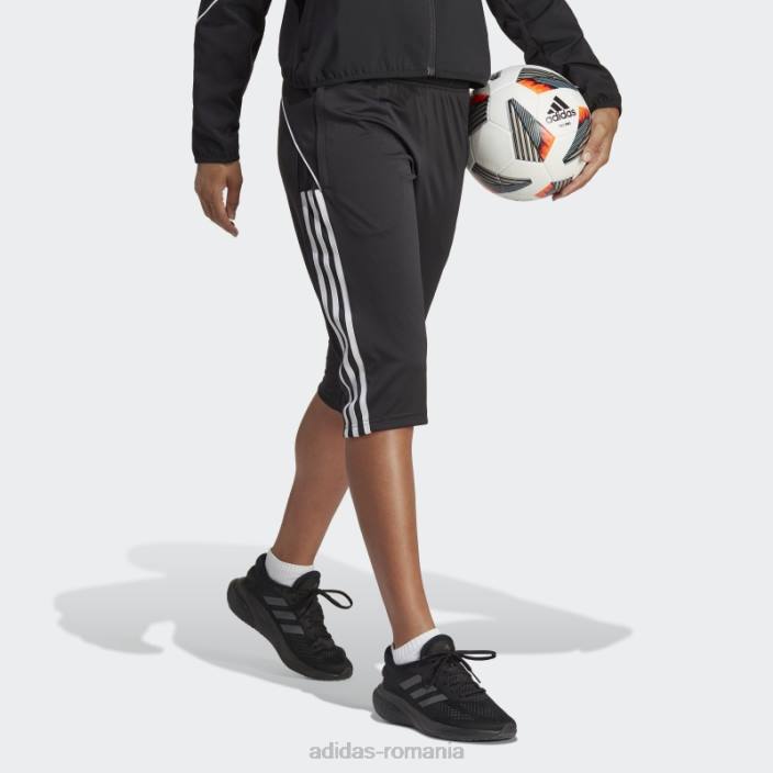 Adidas tiro 23 league pantaloni 3/4 negri femei negru 2JBN9001