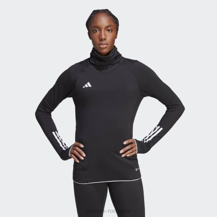 Adidas top negru tiro 23 pro cald femei alb negru 2JBN17170