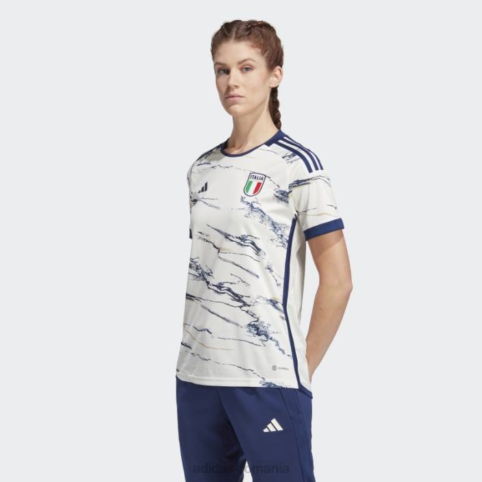 Adidas tricou alb al echipei Italiei feminin 23 deplasare femei alb 2JBN17501