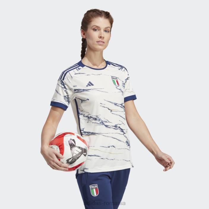 Adidas tricou alb al echipei Italiei feminin 23 deplasare femei alb 2JBN17501