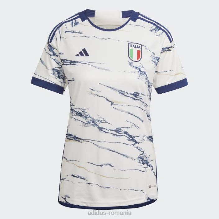 Adidas tricou alb al echipei Italiei feminin 23 deplasare femei alb 2JBN17501