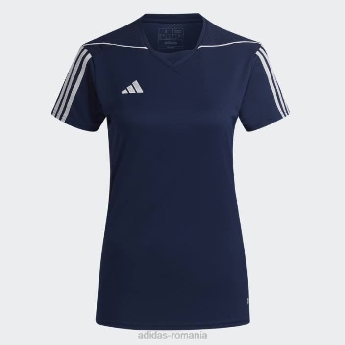 Adidas tricou alb al ligii tiro 23 femei bleumarin/alb 2JBN17349