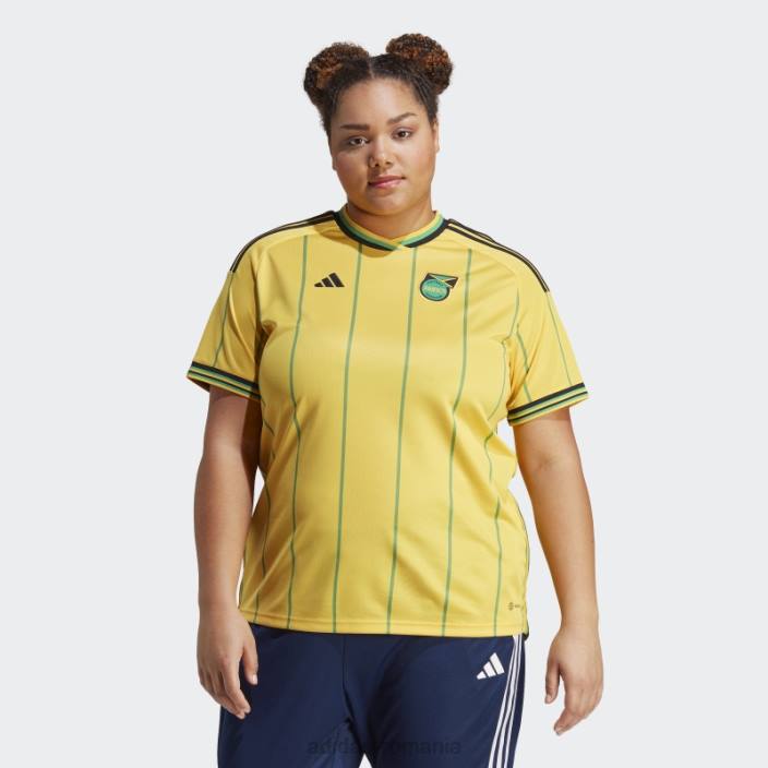 Adidas tricou de acasă aur Jamaica 23 (mărime plus) femei auriu/verde 2JBN16673