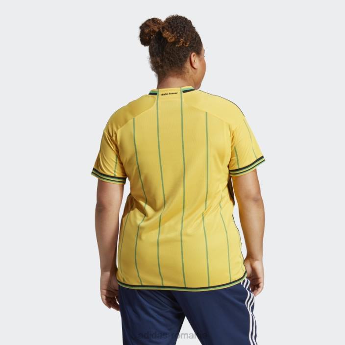 Adidas tricou de acasă aur Jamaica 23 (mărime plus) femei auriu/verde 2JBN16673