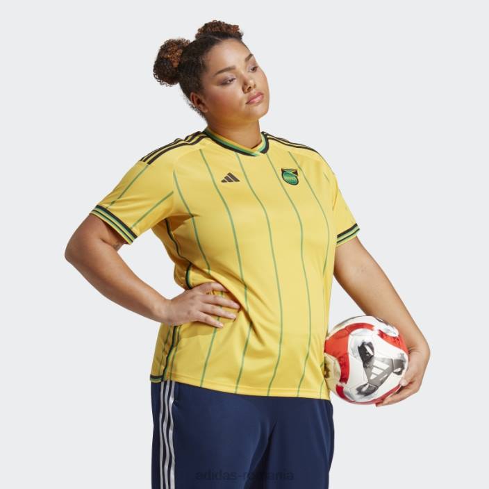 Adidas tricou de acasă aur Jamaica 23 (mărime plus) femei auriu/verde 2JBN16673