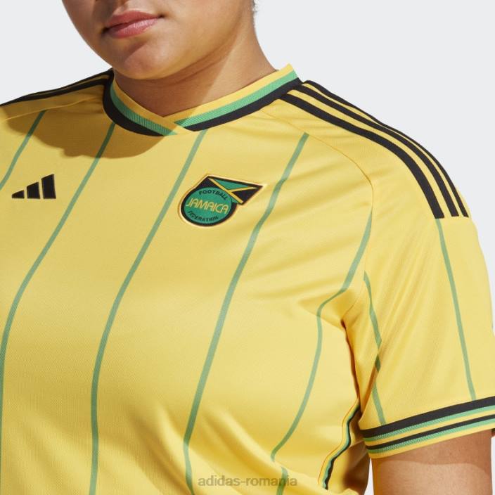 Adidas tricou de acasă aur Jamaica 23 (mărime plus) femei auriu/verde 2JBN16673