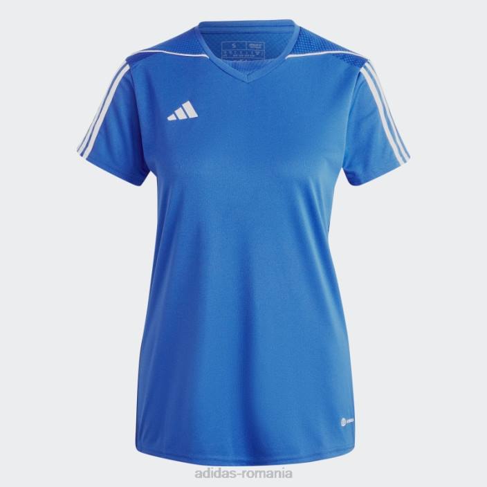 Adidas tricou de liga albastru regal Tiro 23 femei albastru regal/alb 2JBN17249
