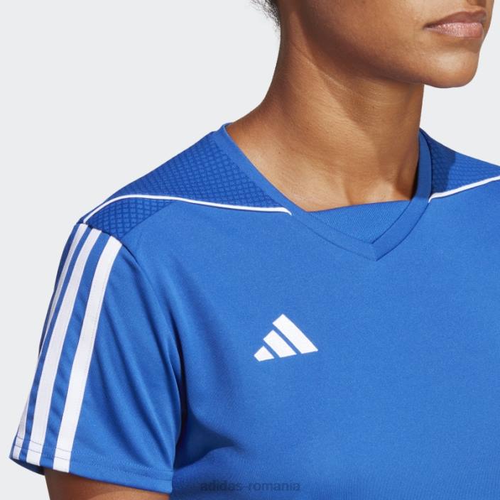 Adidas tricou de liga albastru regal Tiro 23 femei albastru regal/alb 2JBN17249