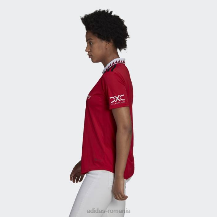 Adidas tricou home manchester united 22/23, roșu, modă femei roșu adevărat 2JBN16534