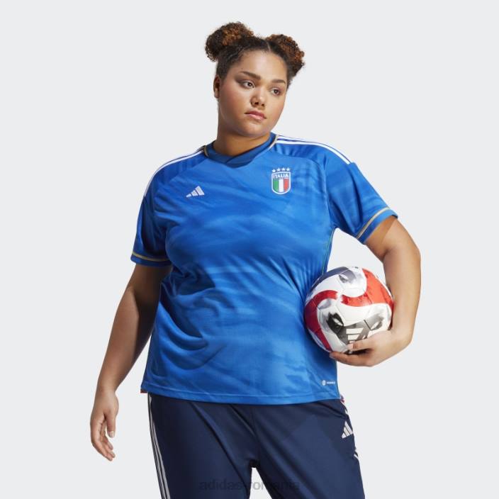 Adidas tricoul albastru Italia 23 acasă (mărime plus) femei albastru 2JBN17386