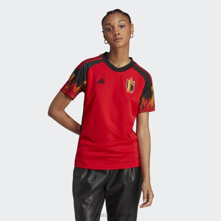 Adidas tricoul de acasă belgia 22 negru fierbinte femei roșu/negru 2JBN9484