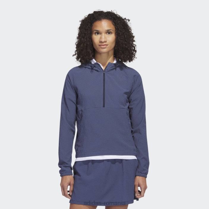 Adidas Hanoră de golf seersucker bleumarin cu fermoar 1/4 adidas femei marina 2JBN10011