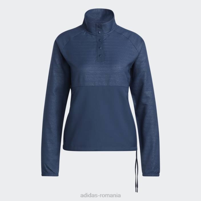 Adidas Pulover 1/4-snap în relief bleumarin femei marina 2JBN3122