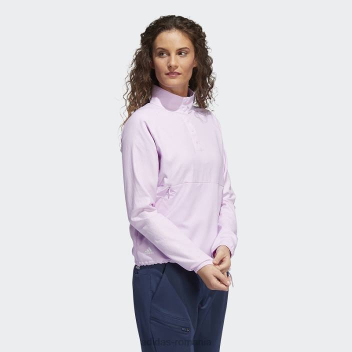 Adidas Pulover 1/4-snap în relief lila adidas femei liliac 2JBN3180