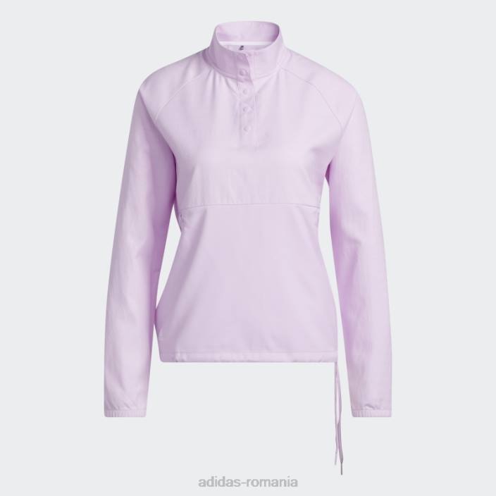 Adidas Pulover 1/4-snap în relief lila adidas femei liliac 2JBN3180