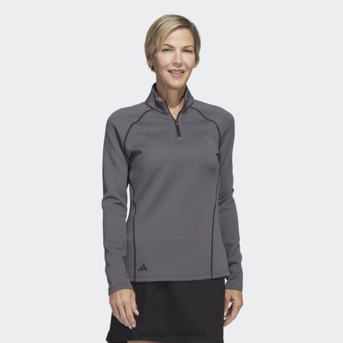 Adidas Pulover negru de golf cu fermoar 1/4 femei negru 2JBN9241