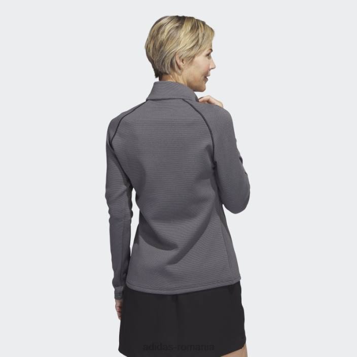 Adidas Pulover negru de golf cu fermoar 1/4 femei negru 2JBN9241
