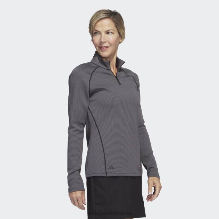 Adidas Pulover negru de golf cu fermoar 1/4 femei negru 2JBN9241