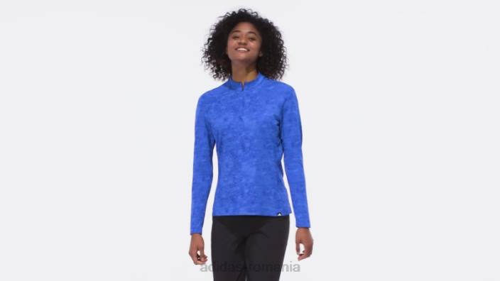 Adidas Ultimate365 Tour cu mânecă lungă imprimată cămașă de golf albastru adidas femei albastru 2JBN16752