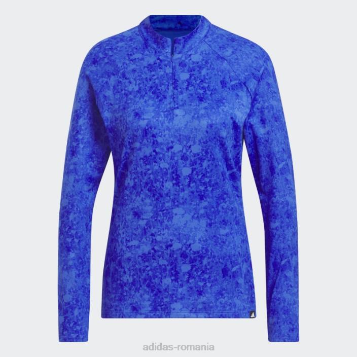 Adidas Ultimate365 Tour cu mânecă lungă imprimată cămașă de golf albastru adidas femei albastru 2JBN16752