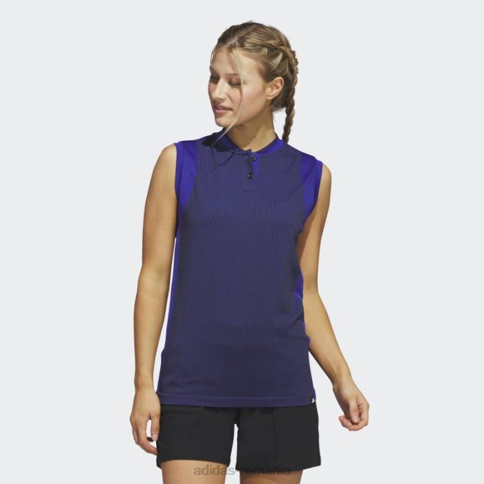 Adidas Ultimate365 tour tricou polo fără mâneci din tricot, albastru femei albastru 2JBN9728