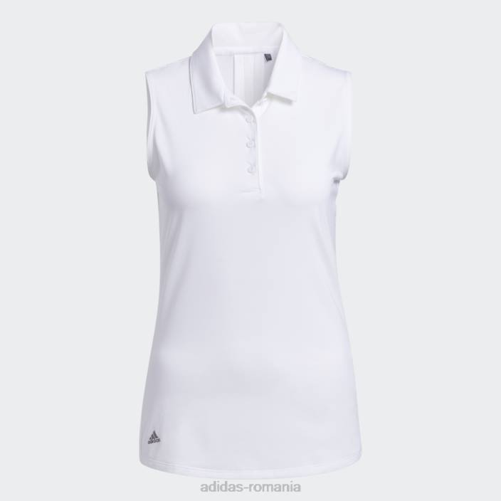 Adidas Ultimate365 tricou polo solid fără mâneci alb femei alb 2JBN16730