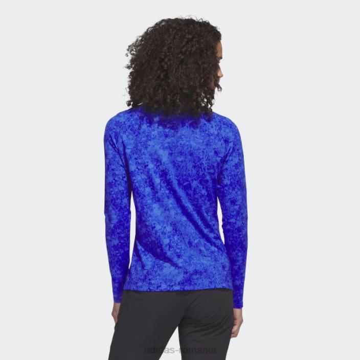 Adidas cămașă de golf cu mânecă lungă cu imprimeu ultimate365 tour albastru femei albastru 2JBN10132