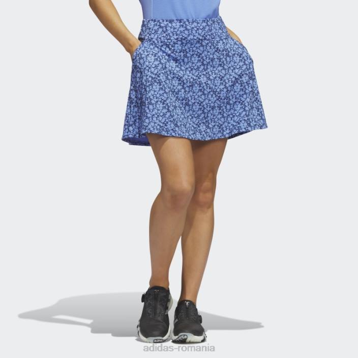 Adidas fustă de golf de 16 inci cu imprimeu bleumarin femei albastru marin 2JBN9958