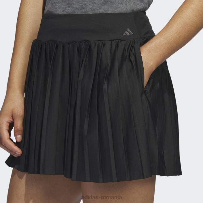Adidas fustă de golf neagră ultimate365 tour plisată de 15 inchi femei negru 2JBN10084