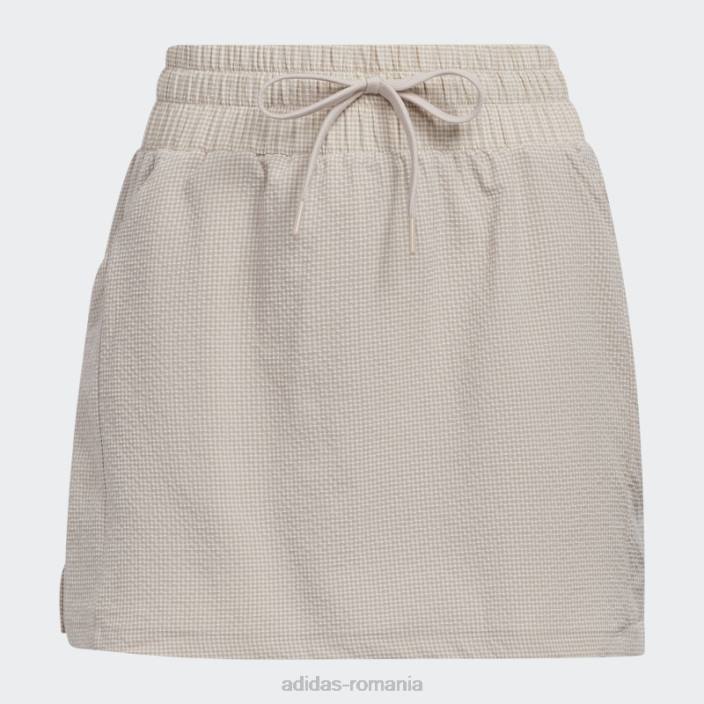 Adidas fustă de golf seersucker taupe de 16 inchi femei taupe 2JBN2590