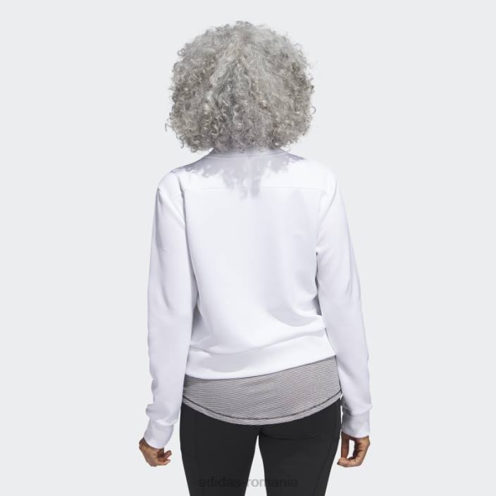 Adidas jachetă bomber de golf din tricot alb la modă femei alb 2JBN9988