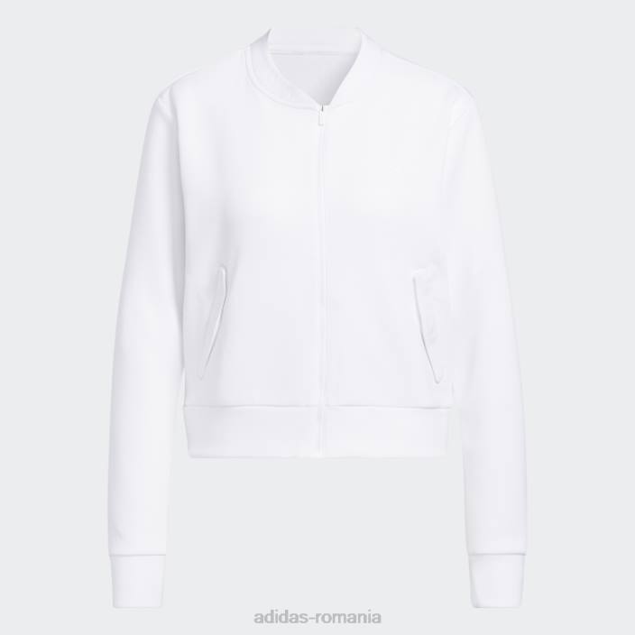 Adidas jachetă bomber de golf din tricot alb la modă femei alb 2JBN9988