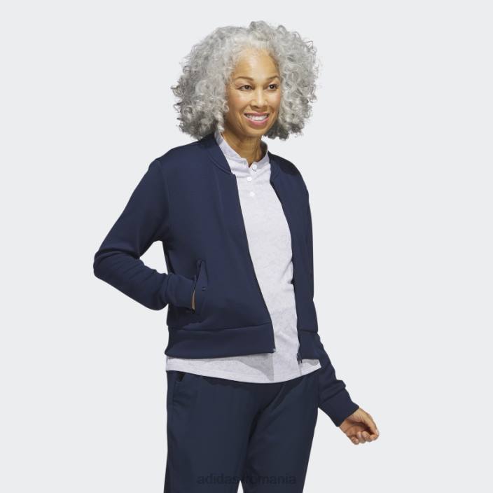 Adidas jachetă bomber de golf din tricot bleumarin femei marina 2JBN9952