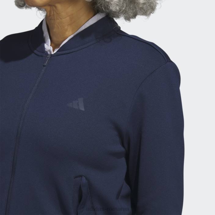 Adidas jachetă bomber de golf din tricot bleumarin femei marina 2JBN9952