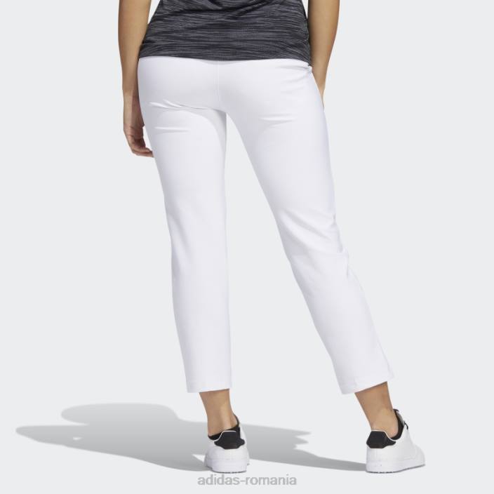 Adidas pantaloni albi cu tragere la glezne femei alb 2JBN16408