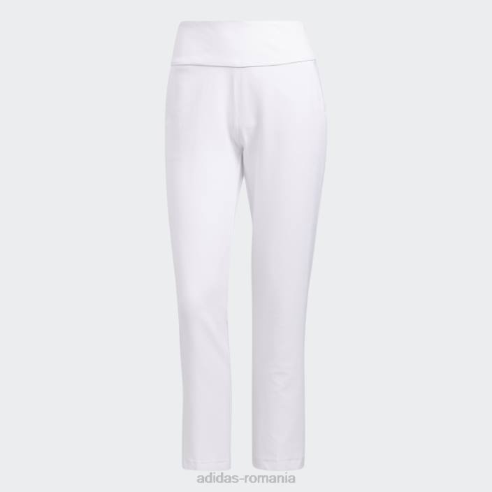 Adidas pantaloni albi cu tragere la glezne femei alb 2JBN16408