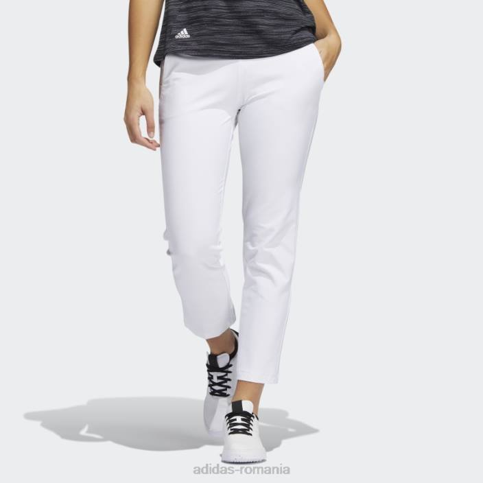 Adidas pantaloni cu glezne albi femei alb 2JBN10243