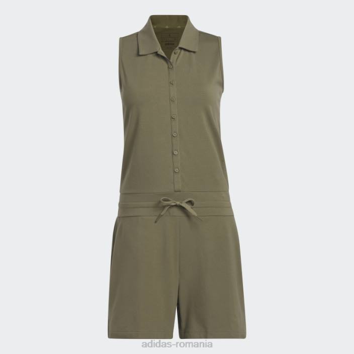 Adidas salopetă de golf din tricot măsliniu femei măsline 2JBN10169