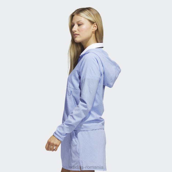 Adidas seersucker 1/4-zip golf hanorac mod albastru femei albastru 2JBN9752