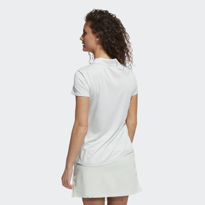 Adidas tricou polo adidas cu mânecă scurtă vopsit în spațiu verde femei verde/alb 2JBN3045