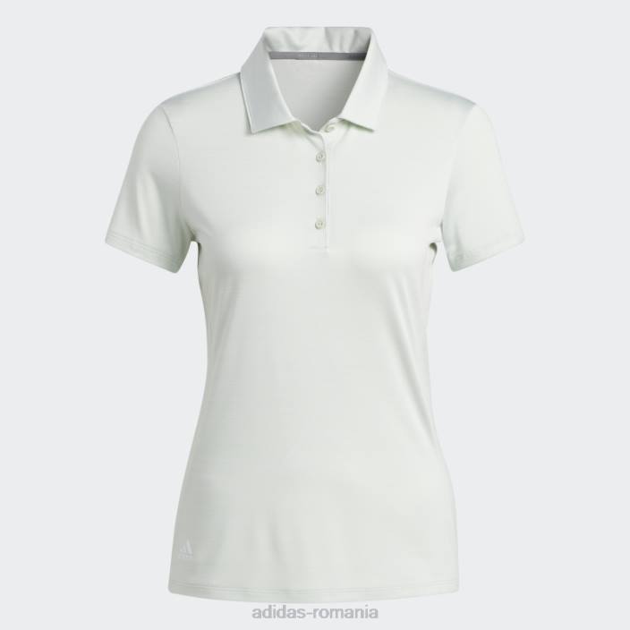 Adidas tricou polo adidas cu mânecă scurtă vopsit în spațiu verde femei verde/alb 2JBN3045