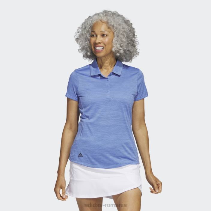 Adidas tricou polo albastru cu mânecă scurtă vopsit în spațiu femei albastru/marinier 2JBN10036