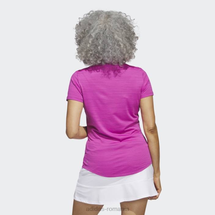 Adidas tricou polo cu mânecă scurtă vopsit în spațiu fucsia femei fucsia/marine 2JBN10043