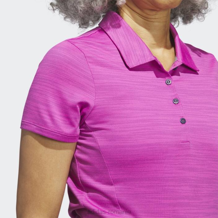 Adidas tricou polo cu mânecă scurtă vopsit în spațiu fucsia femei fucsia/marine 2JBN10043