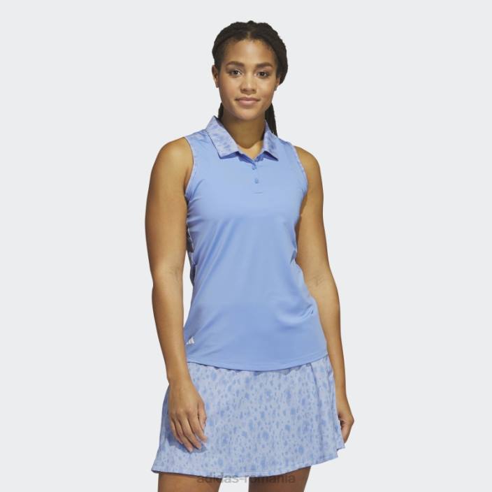Adidas tricou polo de golf adidas ultimate365 fără mâneci femei albastru 2JBN9939