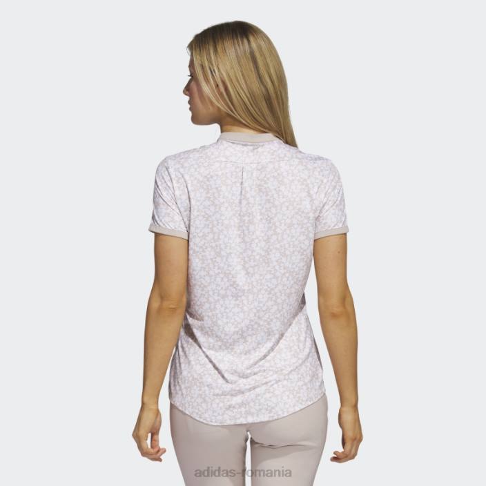 Adidas tricou polo de golf alb ultimate365 femei taupe/alb 2JBN2626