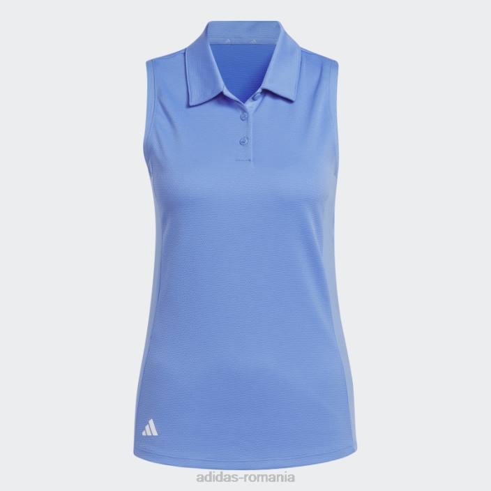 Adidas tricou polo de golf cu textură albastră fără mâneci femei albastru 2JBN9755