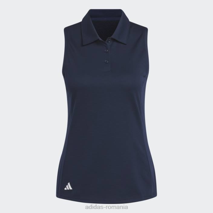 Adidas tricou polo de golf cu textură fără mâneci bleumarin femei marina 2JBN17125