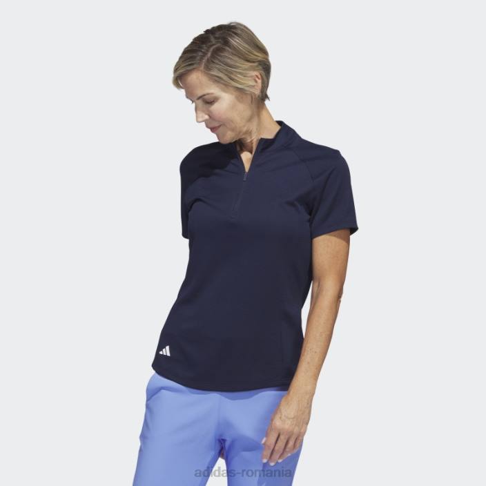 Adidas tricou polo de golf cu textura bleumarin femei marina 2JBN17062
