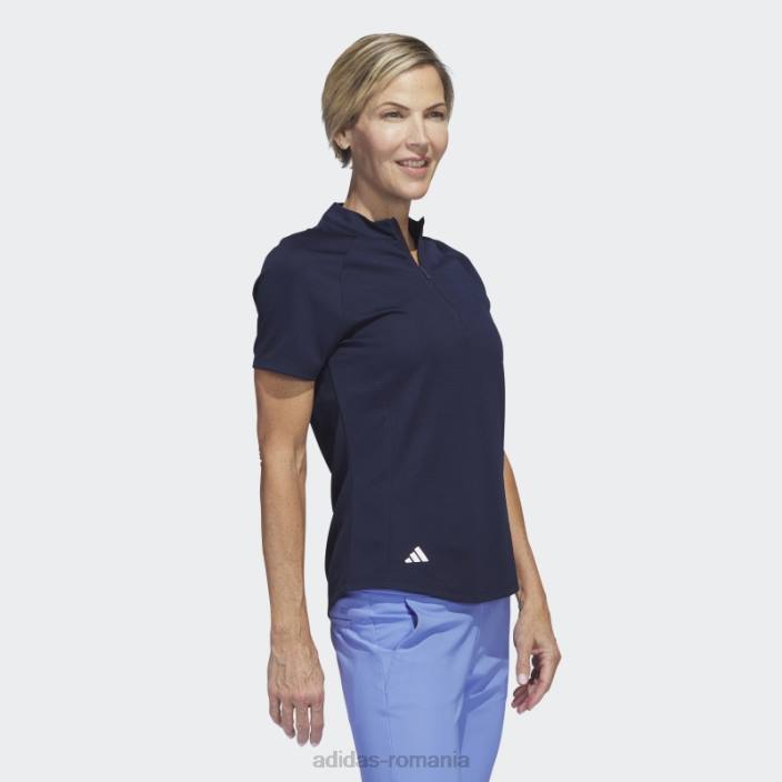 Adidas tricou polo de golf cu textura bleumarin femei marina 2JBN17062